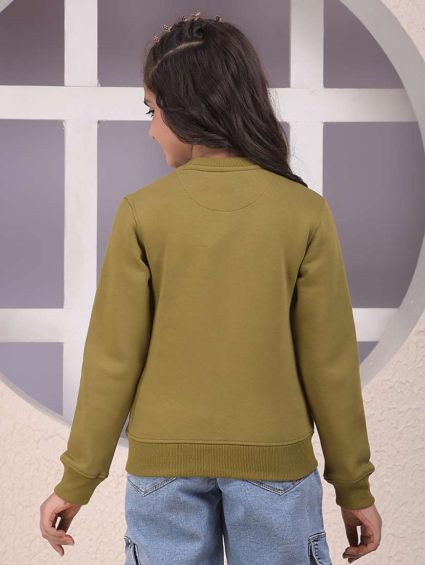girls solid long sleeve sweatshirt - 22074485 -  Standard Image - 3