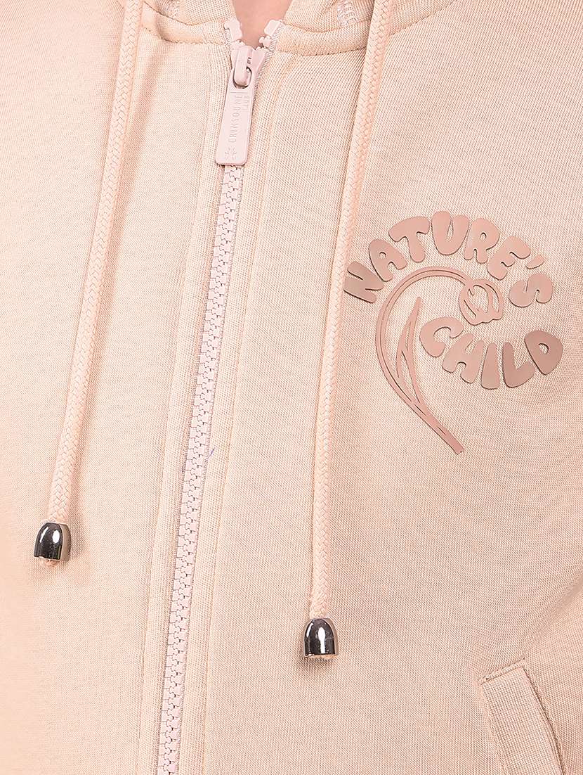 girls solid long sleeve hooded sweatshirt - 22074486 -  Standard Image - 5