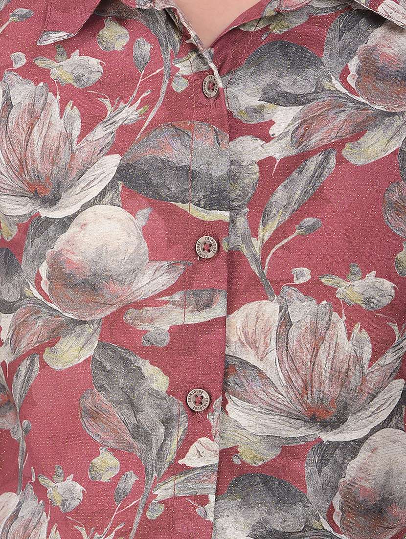 girls printed long sleeve collared shirt - 22074517 -  Standard Image - 5