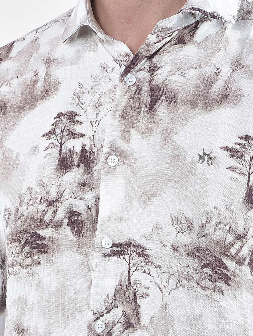 men printed long sleeve regular fit casual shirt - 22074532 -  Standard Image - 5