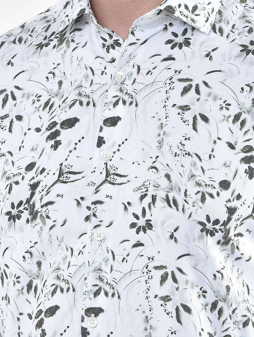 men floral printed long sleeve slim fit casual shirt - 22074580 -  Standard Image - 5