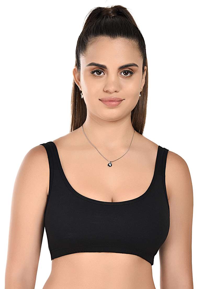 women solid non padded sports bra - 22074656 -  Zoom Image - 0