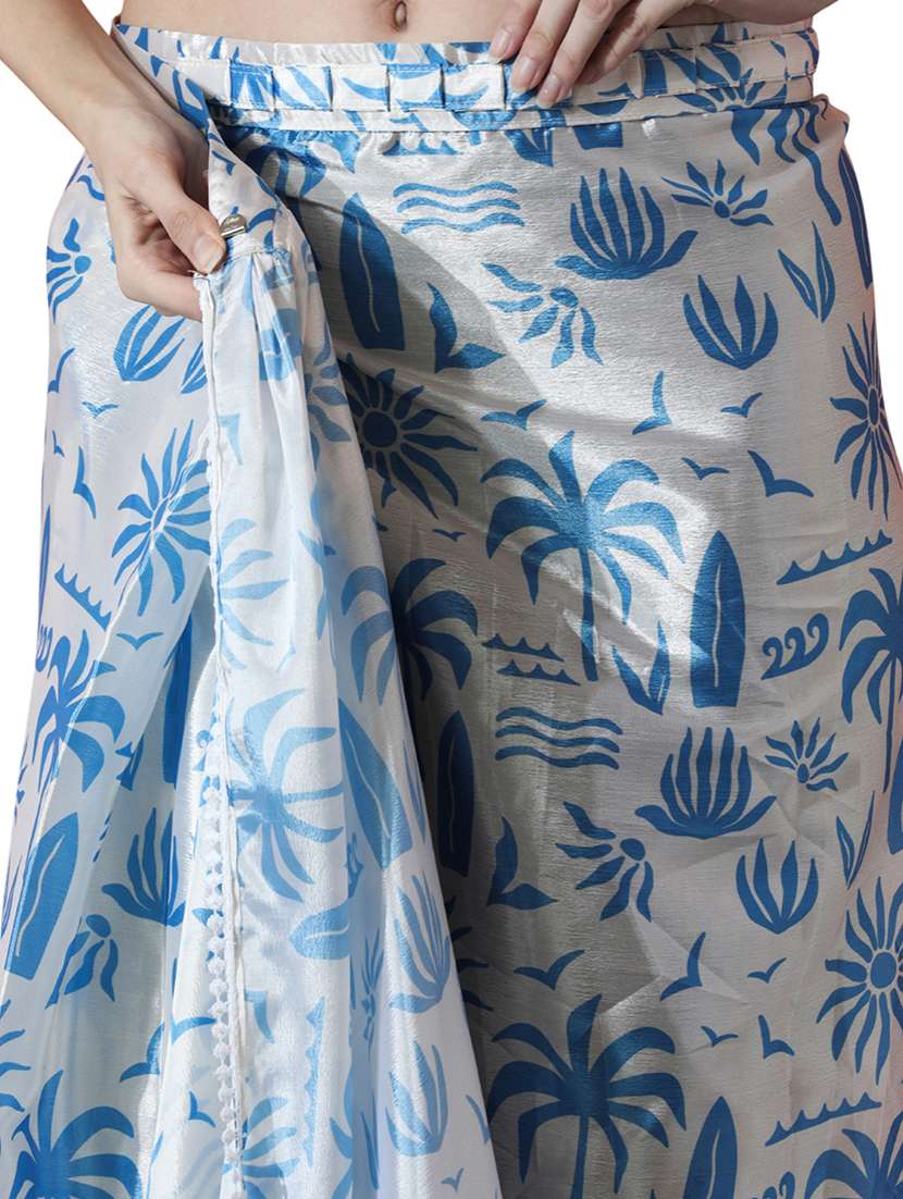 women printed ready to wear saree with blouse - 22074664 -  Standard Image - 3