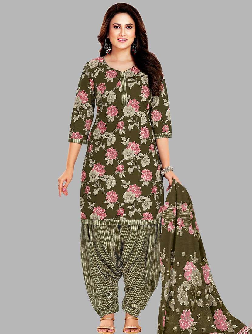 women floral printed unstitched salwar suit set