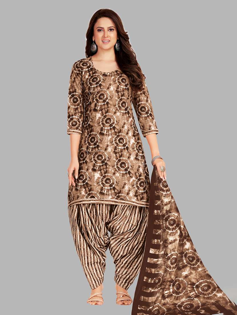 women printed unstitched salwar suit set