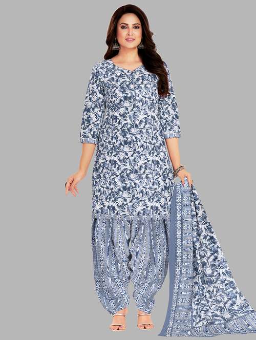 women printed unstitched salwar suit set - 22074718 -  Standard Image - 0