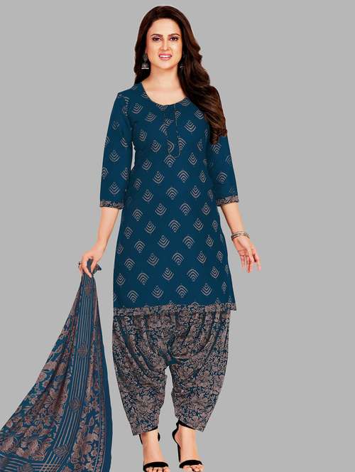women printed unstitched salwar suit set - 22074719 - Standard Image - 0