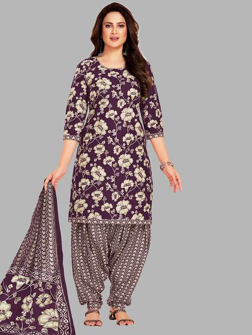 women floral printed unstitched salwar suit set - 22074730 - Standard Image - 0