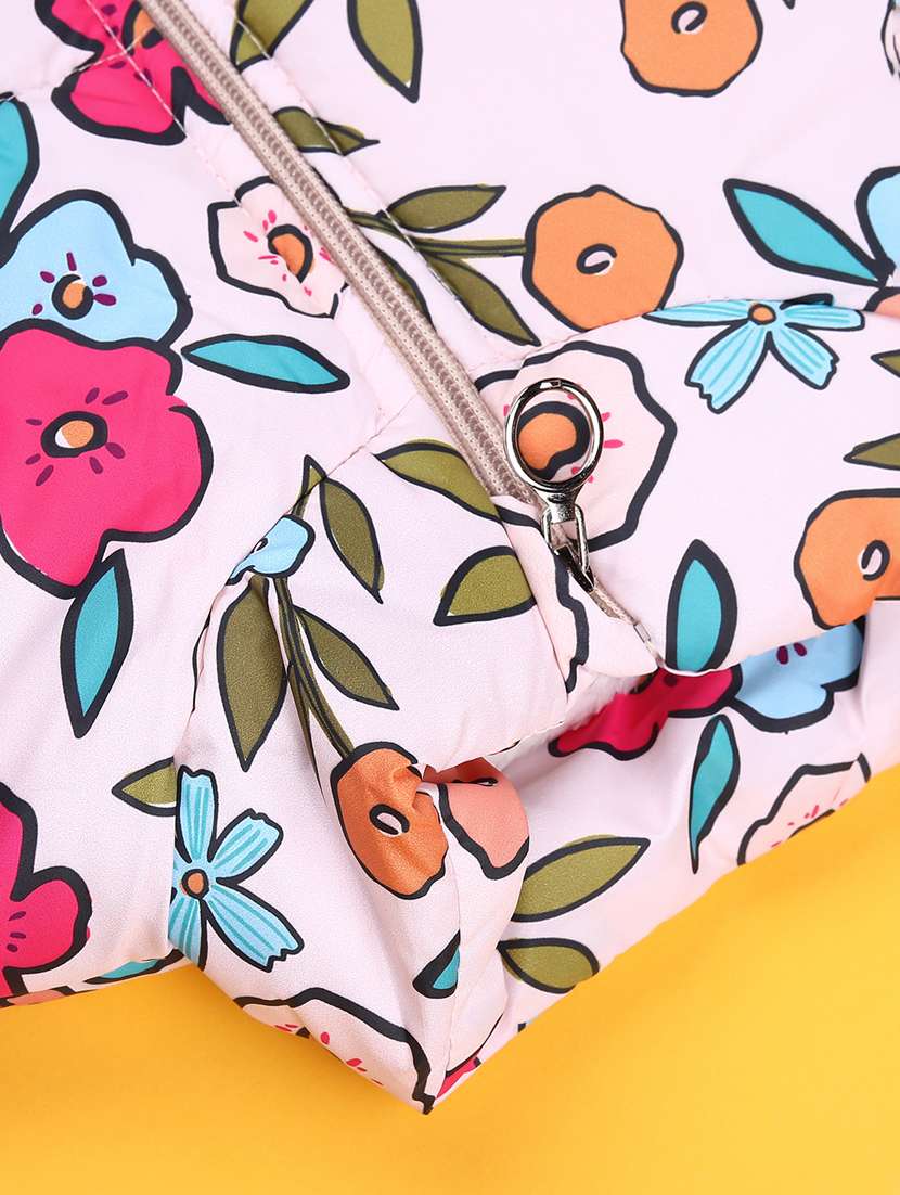 girls printed long sleeve quilted jacket - 22074737 -  Standard Image - 3