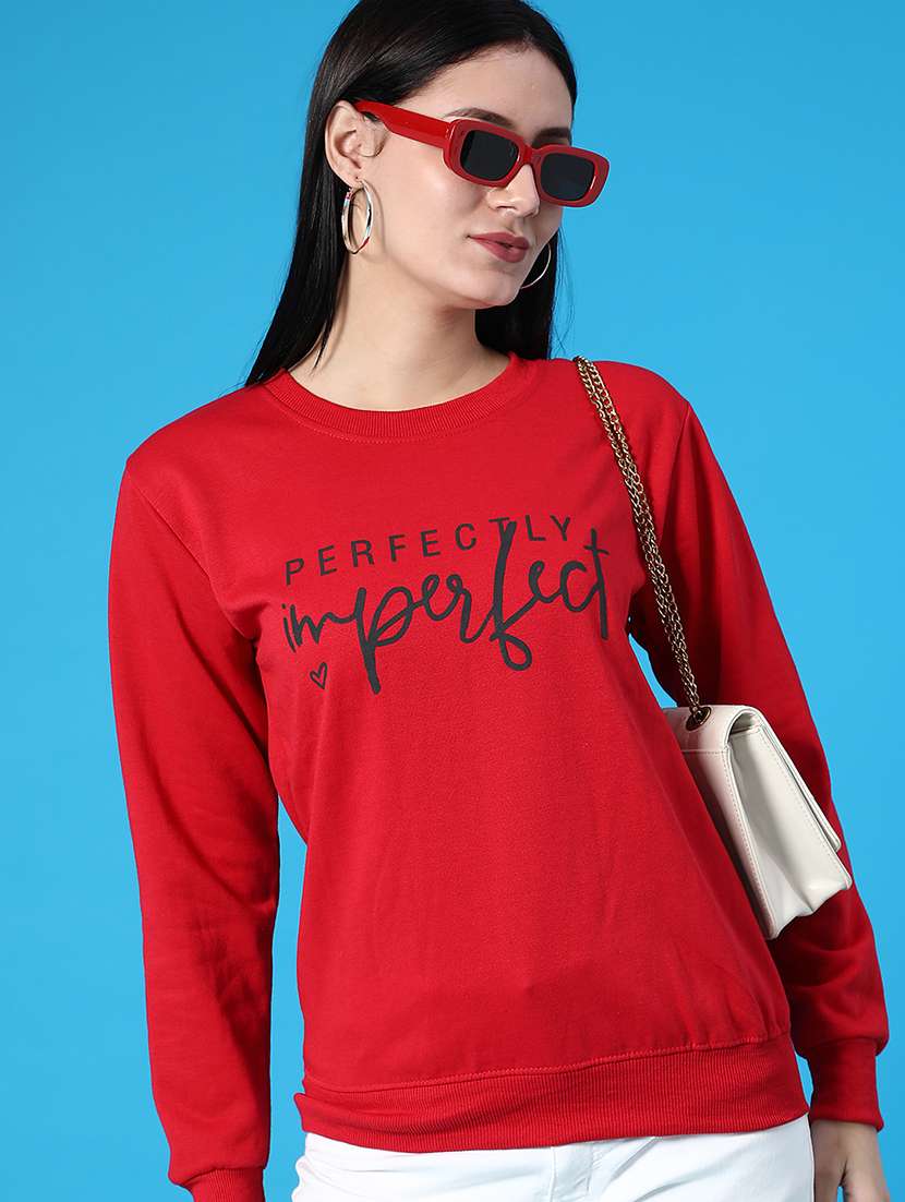 women printed long sleeve sweatshirt
