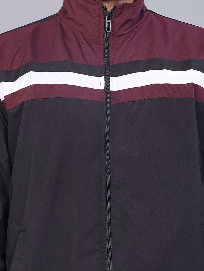 men color block long sleeve regular fit casual jacket - 22074935 -  Standard Image - 5