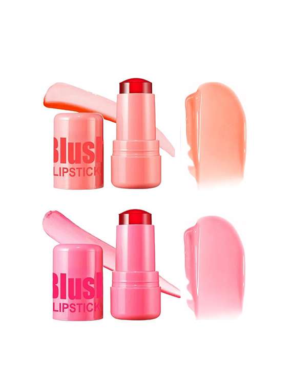jelly blush lipstick stick for cheek and lip stains & tints(peach & baby pink)