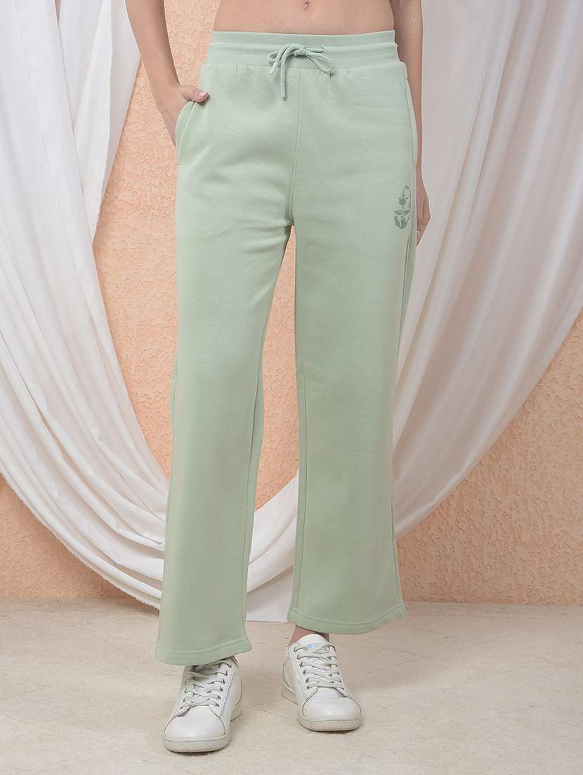 women solid mid rise regular fit jogger