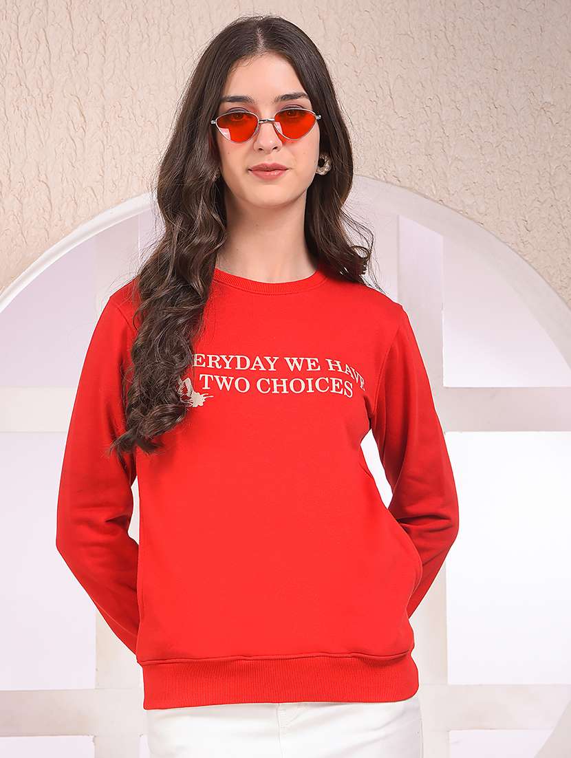 women printed long sleeve sweatshirt