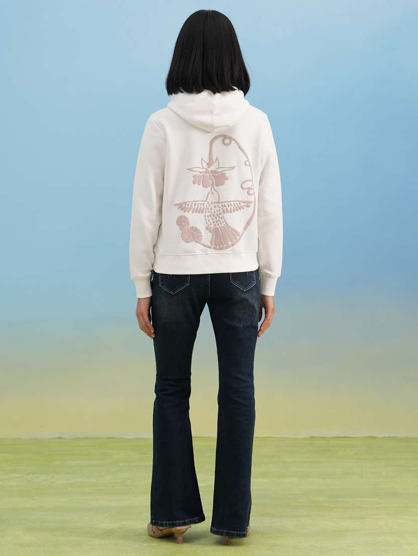 women printed long sleeve hooded sweatshirt - 22075416 -  Standard Image - 3