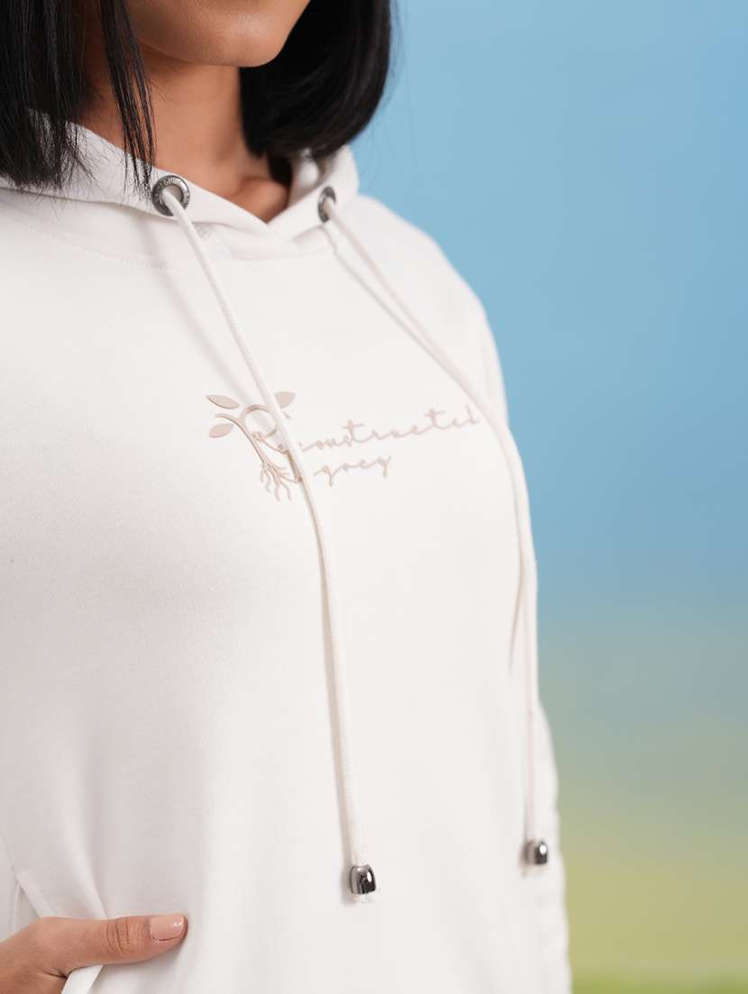 women printed long sleeve hooded sweatshirt - 22075416 -  Standard Image - 5