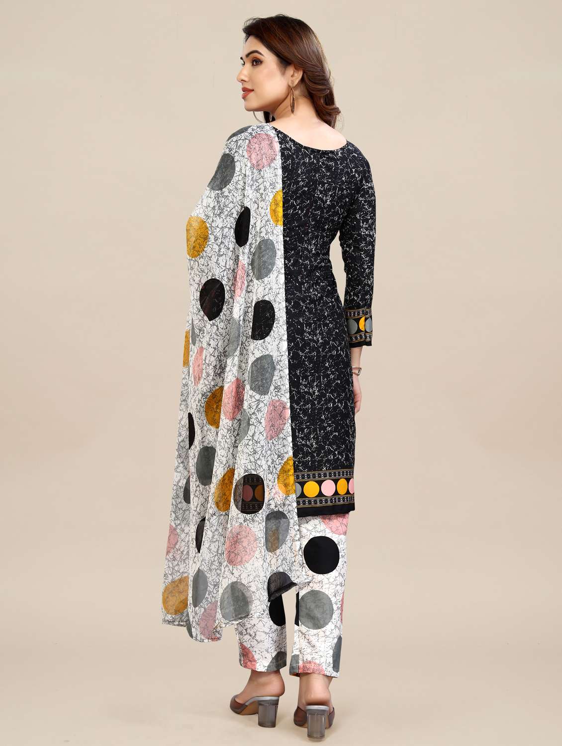 women printed unstitched suit set - 22075563 -  Standard Image - 3