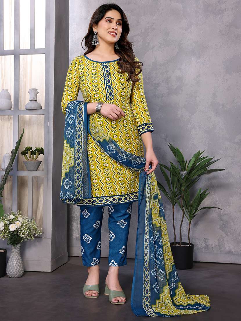 women printed unstitched suit set - 22075575 - Zoom Image - 0