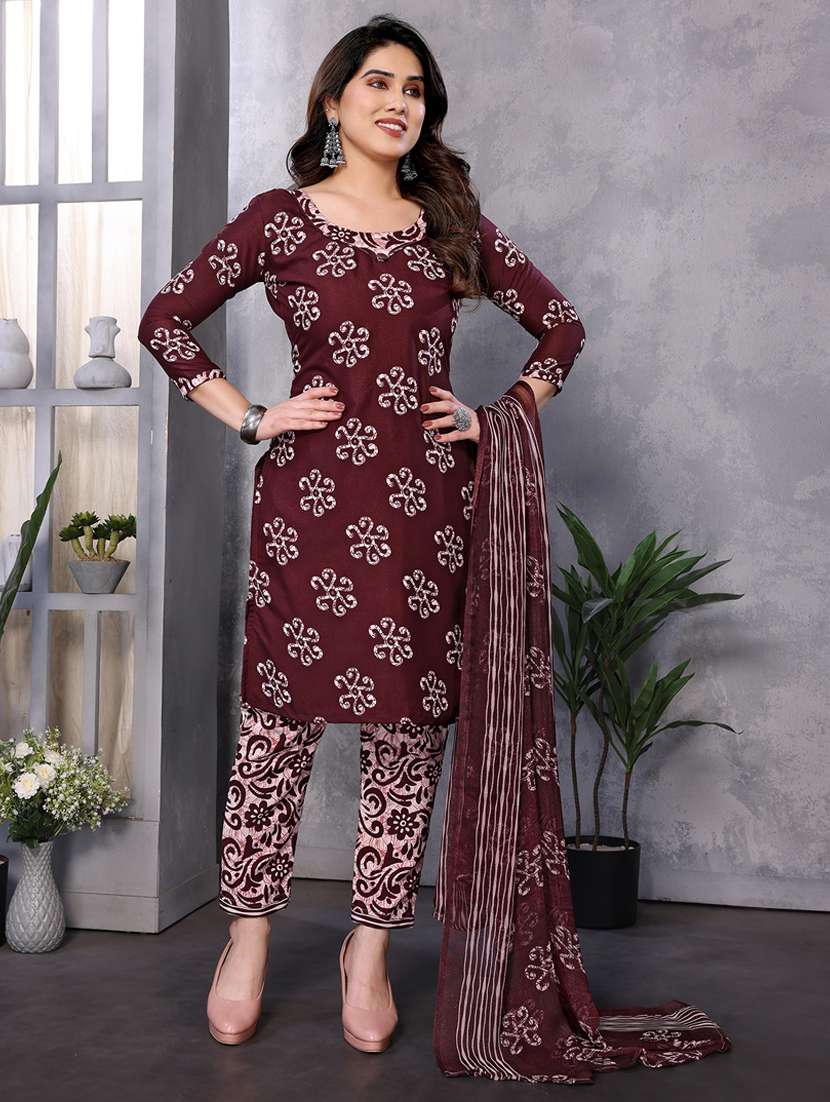 women printed unstitched suit set - 22075579 - Zoom Image - 0