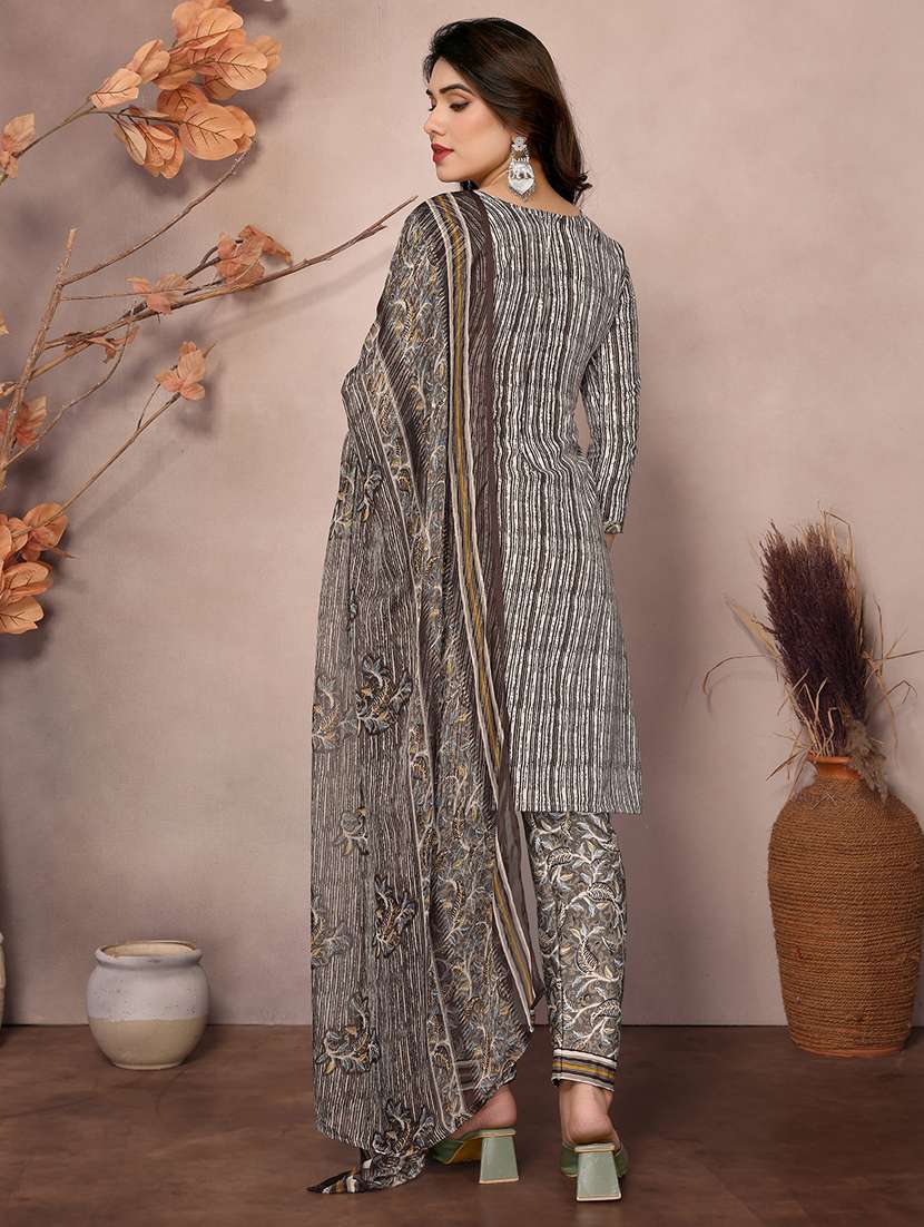 women printed unstitched suit set - 22075585 -  Standard Image - 3
