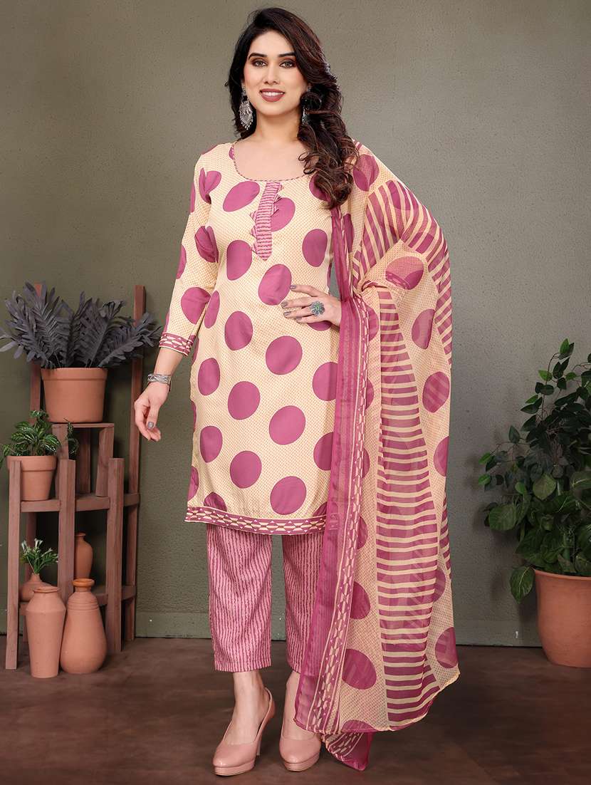 women printed unstitched suit set - 22075592 -  Zoom Image - 0