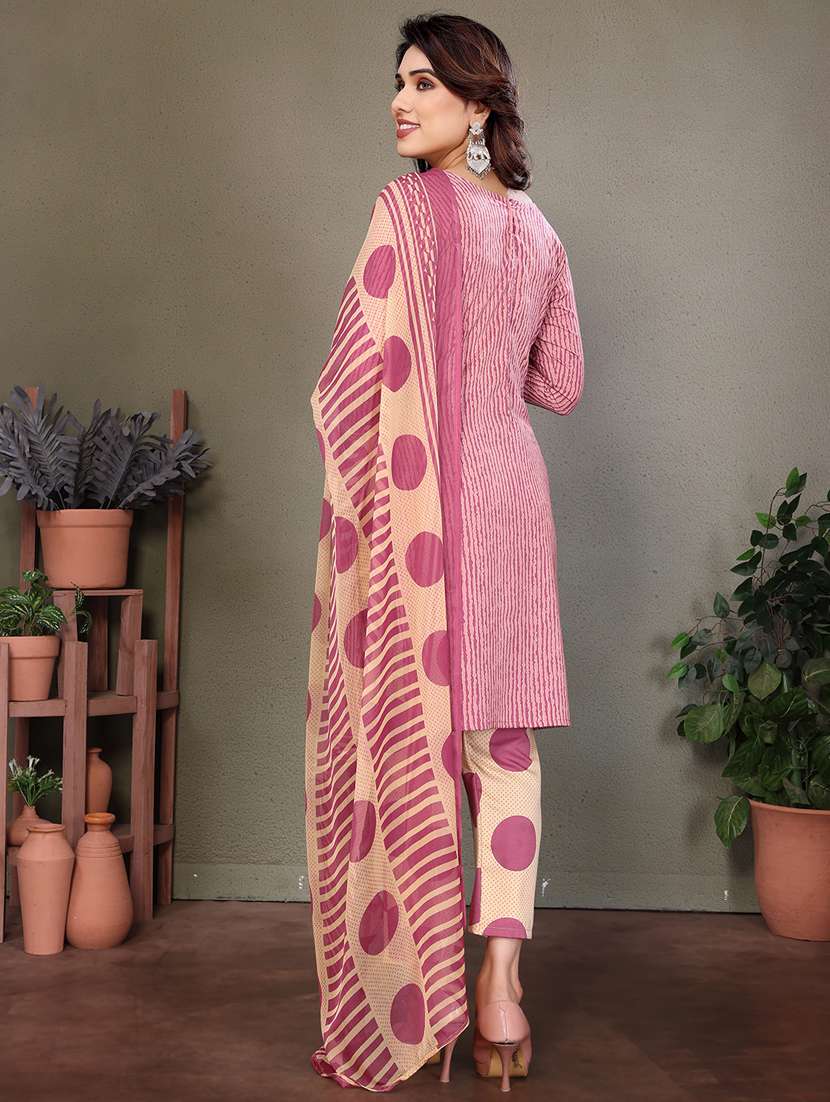 women printed unstitched suit set - 22075593 -  Standard Image - 3