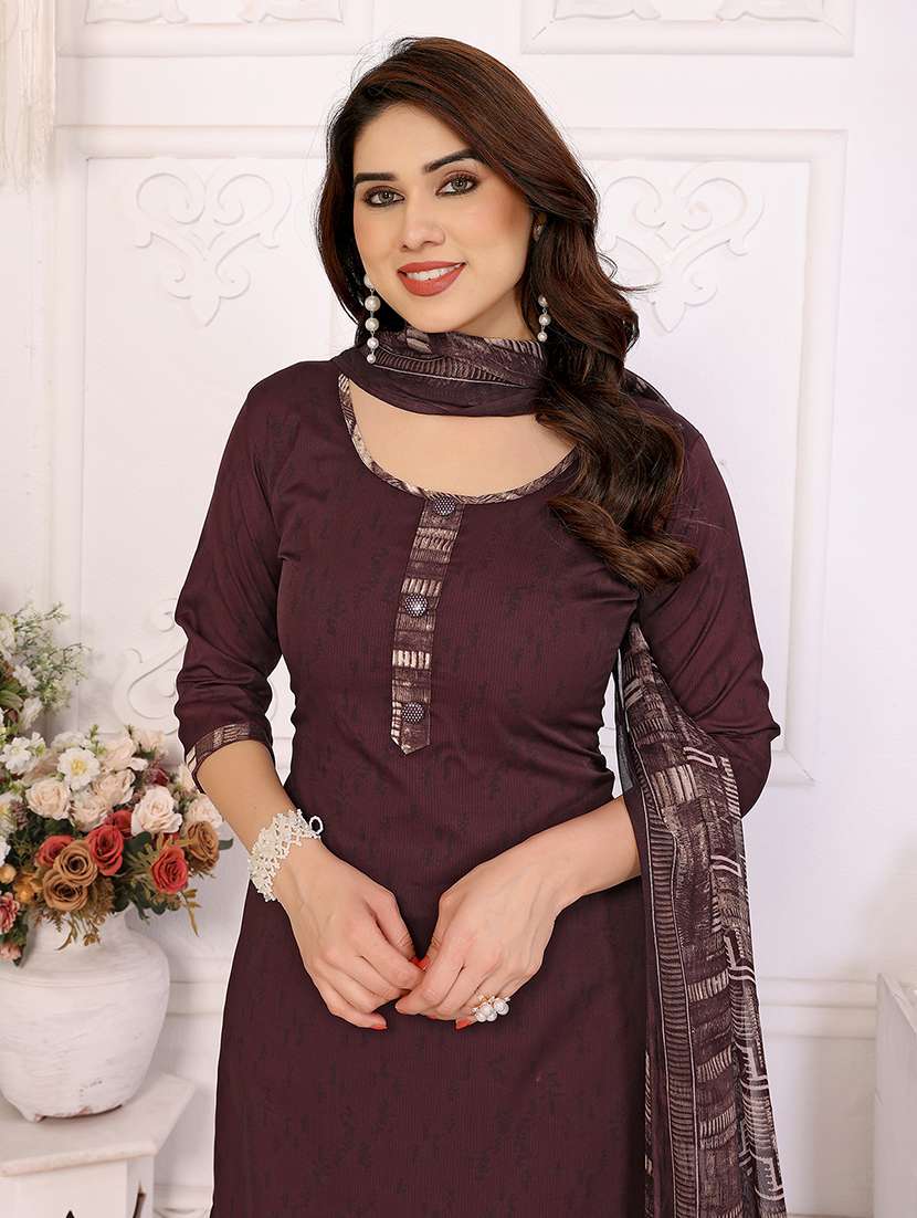 women printed unstitched suit set - 22075599 -  Standard Image - 3