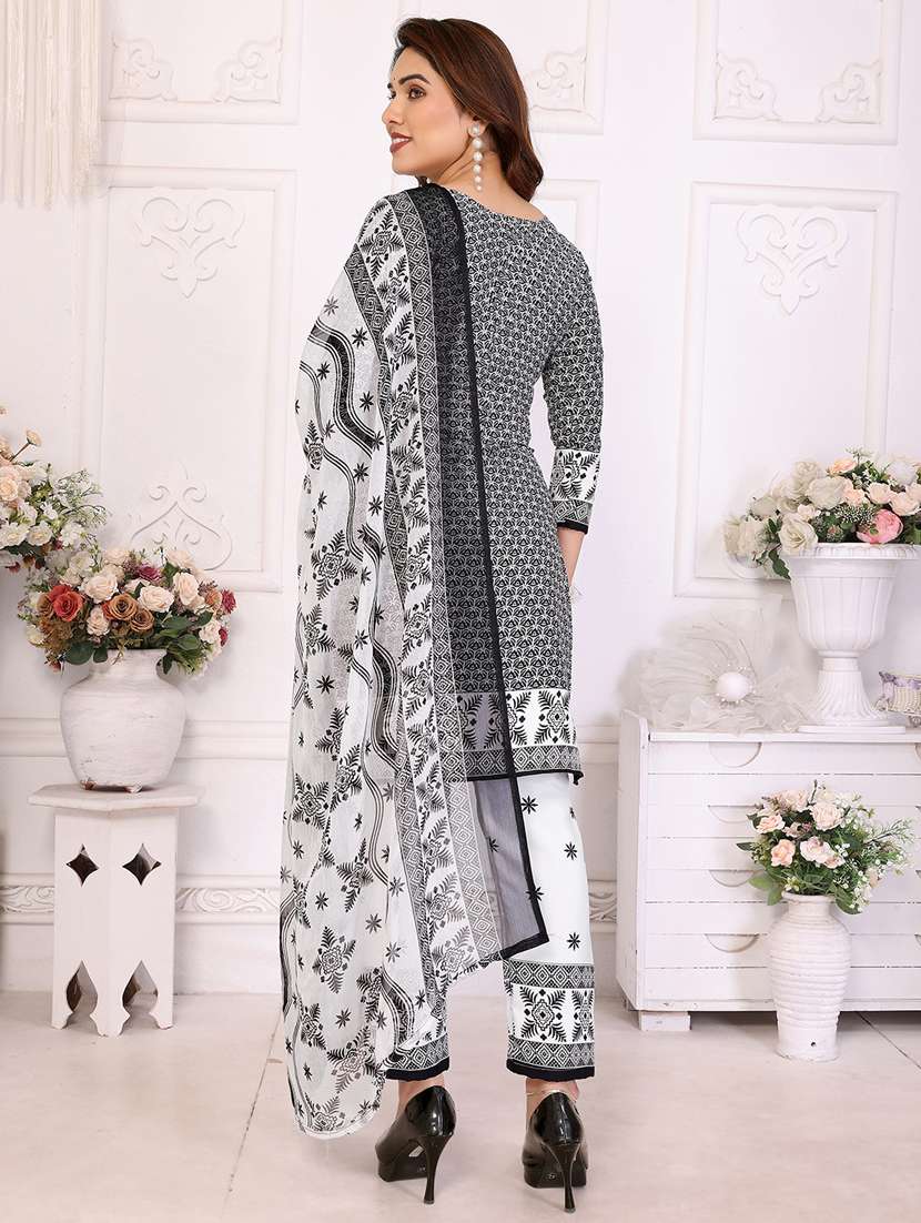 women printed unstitched suit set - 22075606 -  Standard Image - 3