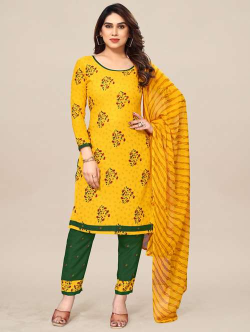 women floral printed unstitched suit set - 22075724 - Standard Image - 0