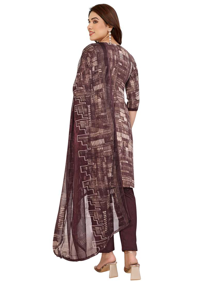 women printed unstitched suit set - 22075803 -  Standard Image - 3