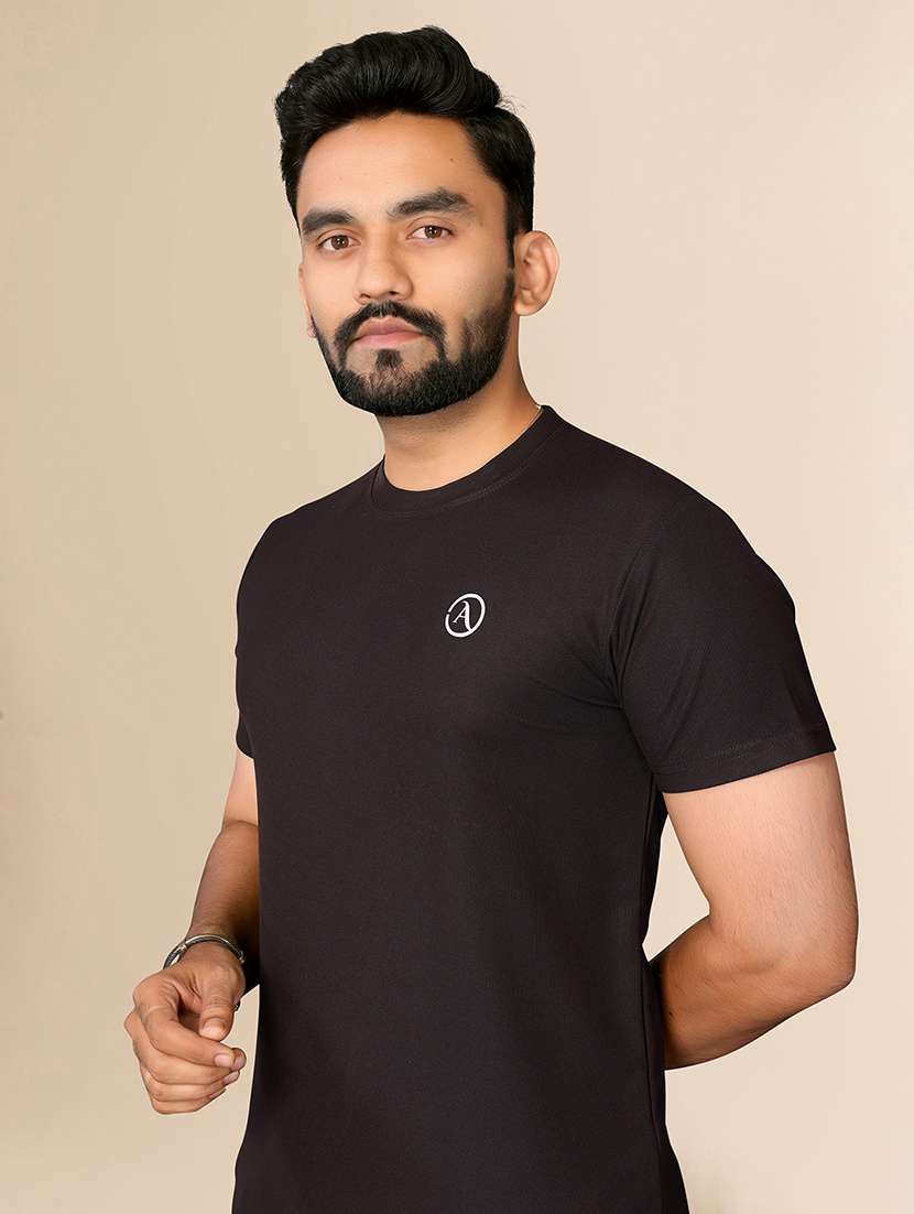 men solid short sleeve regular fit t-shirt - 22075834 -  Standard Image - 3