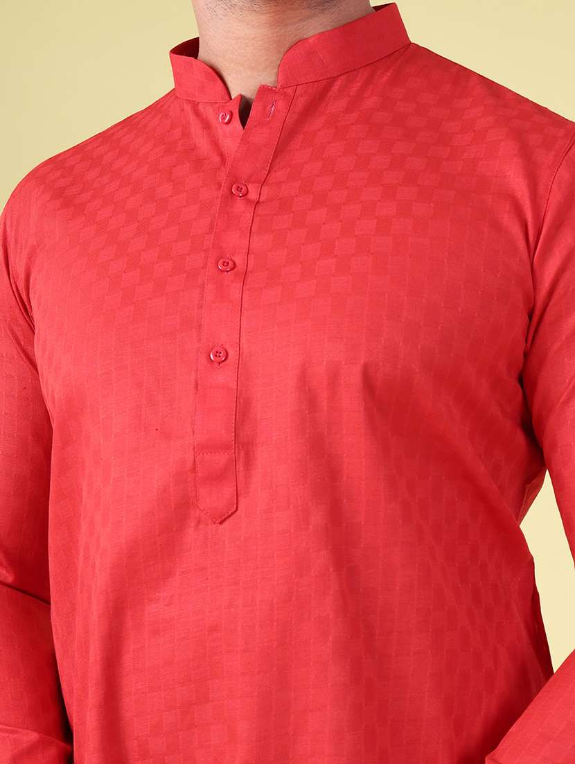 men mandarin neck kurta pyjama ethnic wear set - 22075931 - Standard Image - 5
