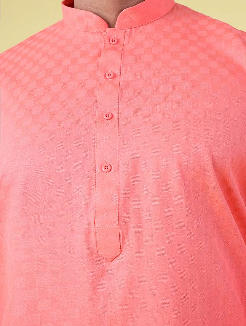 men mandarin neck kurta pyjama ethnic wear set - 22075932 -  Standard Image - 5