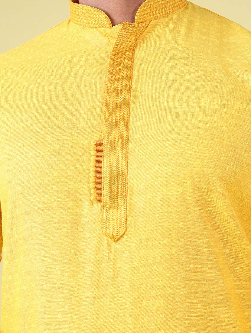 men mandarin neck kurta pyjama ethnic wear set - 22075937 -  Standard Image - 5