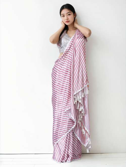 women printed casual wear saree with blouse - 22076031 - Standard Image - 0