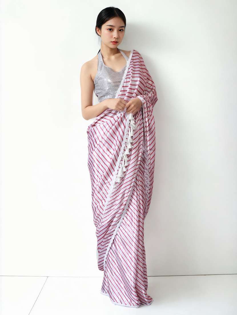 women printed casual wear saree with blouse - 22076031 - Standard Image - 3