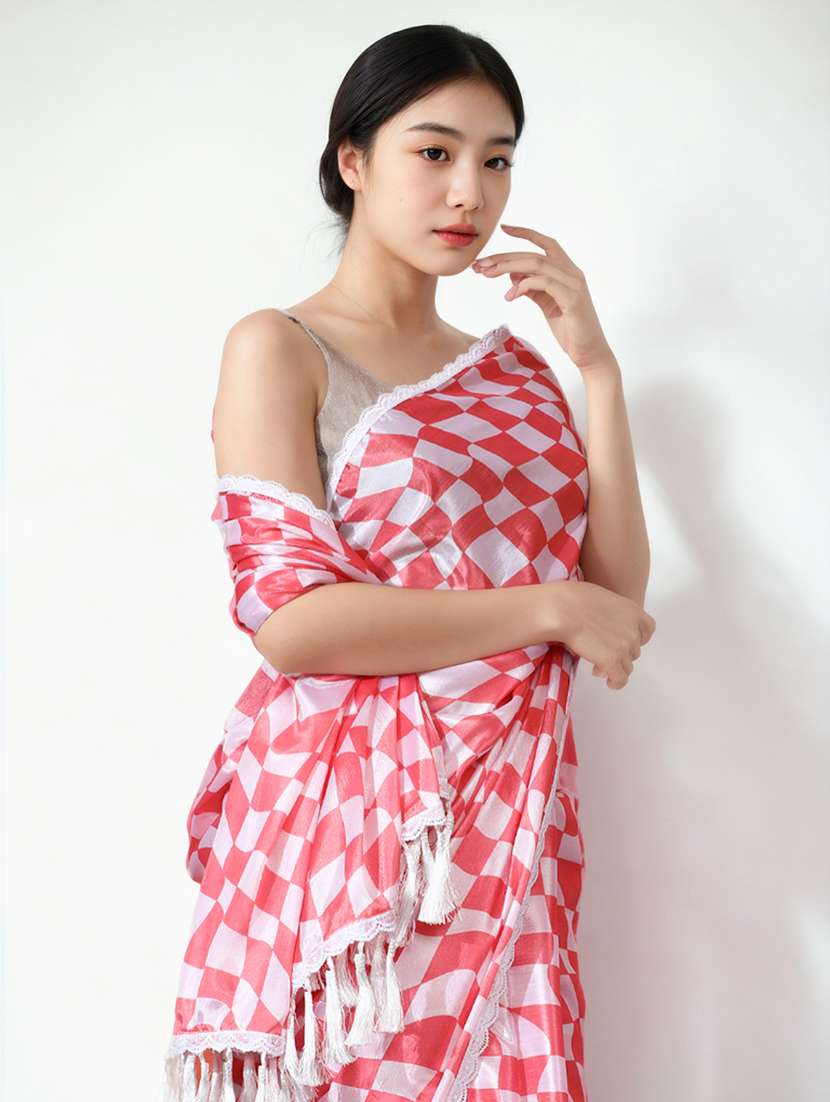 women printed casual wear saree with blouse - 22076032 -  Standard Image - 3