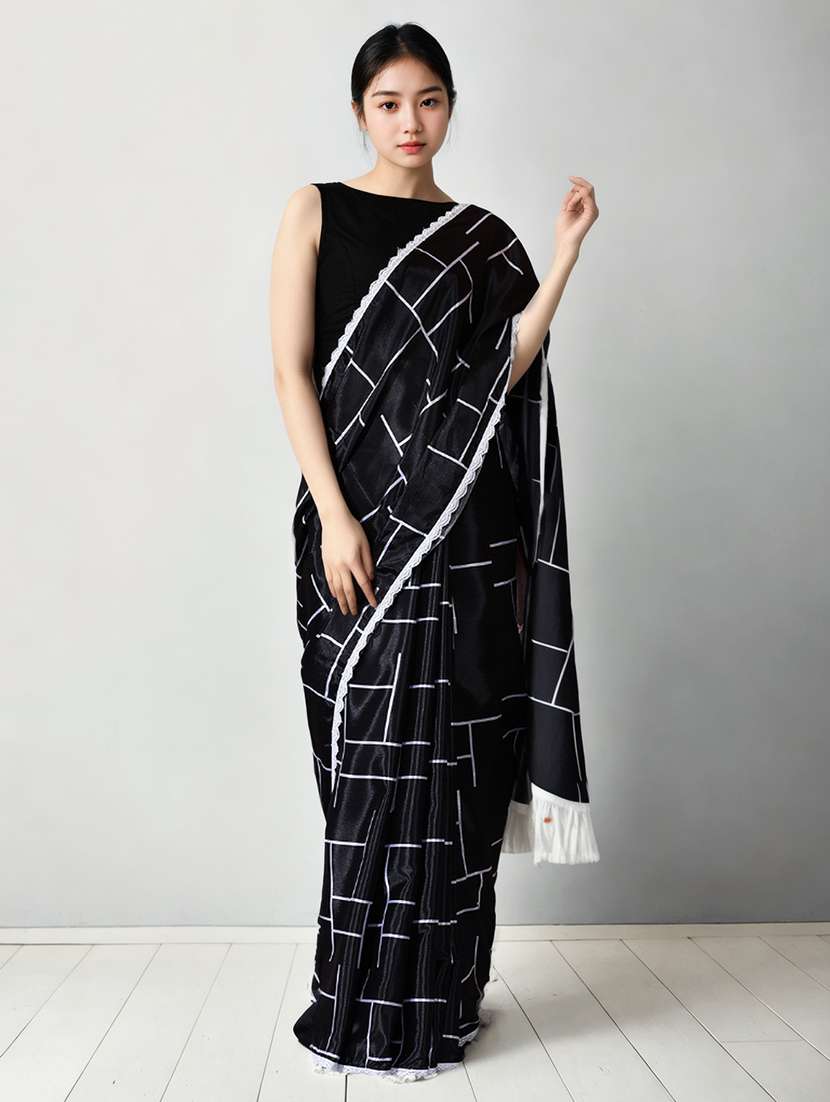 women printed casual wear saree with blouse - 22076036 -  Zoom Image - 0