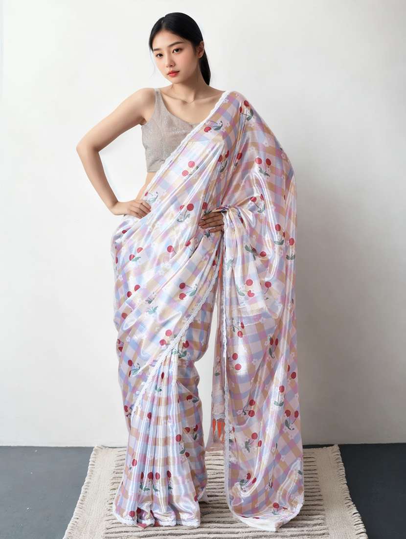 women printed casual wear saree with blouse - 22076039 - Zoom Image - 0
