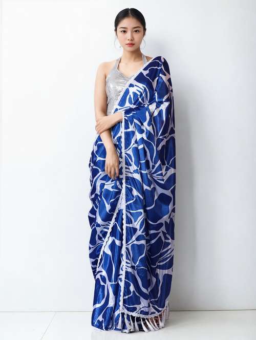women printed casual wear saree with blouse - 22076040 - Standard Image - 0