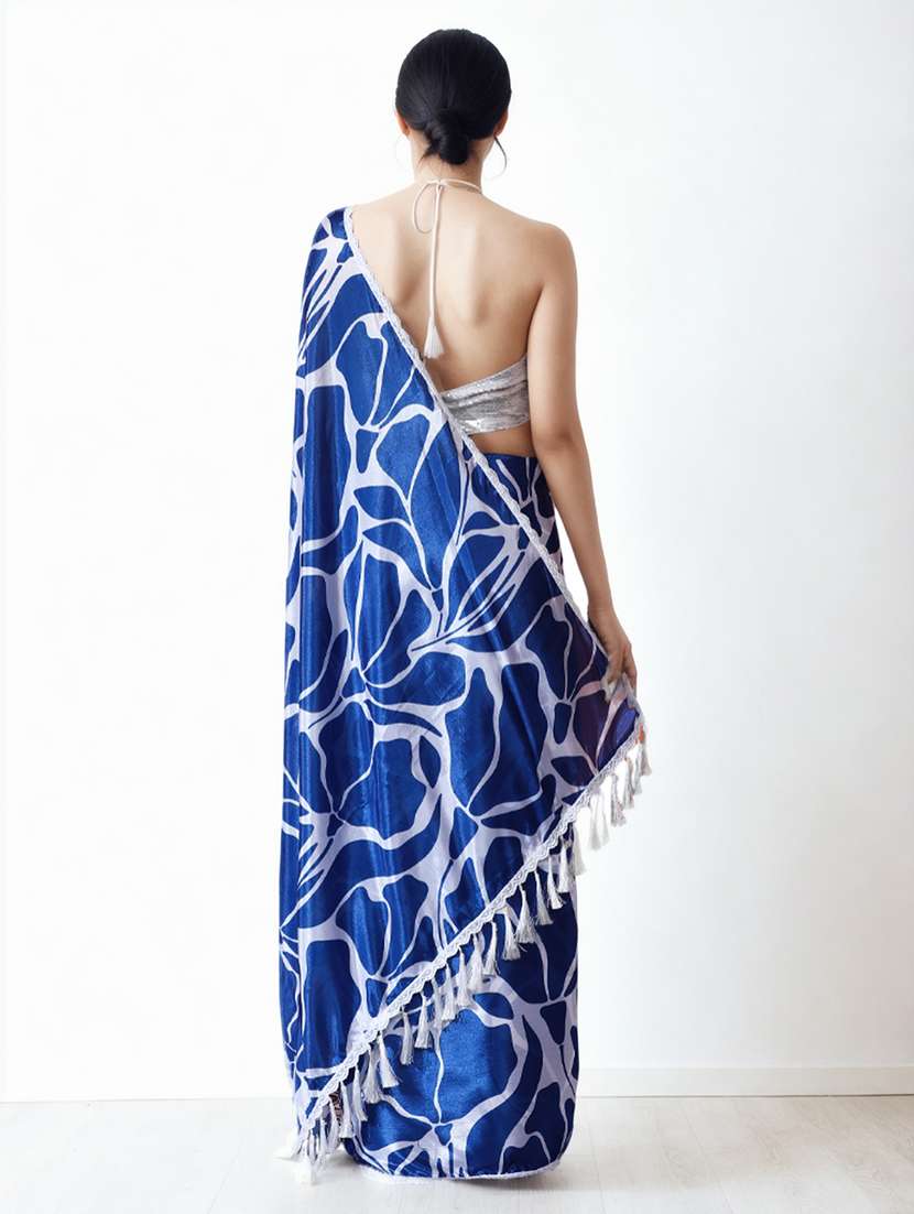 women printed casual wear saree with blouse - 22076040 - Standard Image - 3