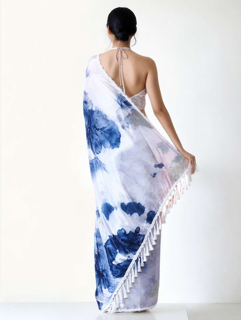 women printed casual wear saree with blouse - 22076042 - Standard Image - 3