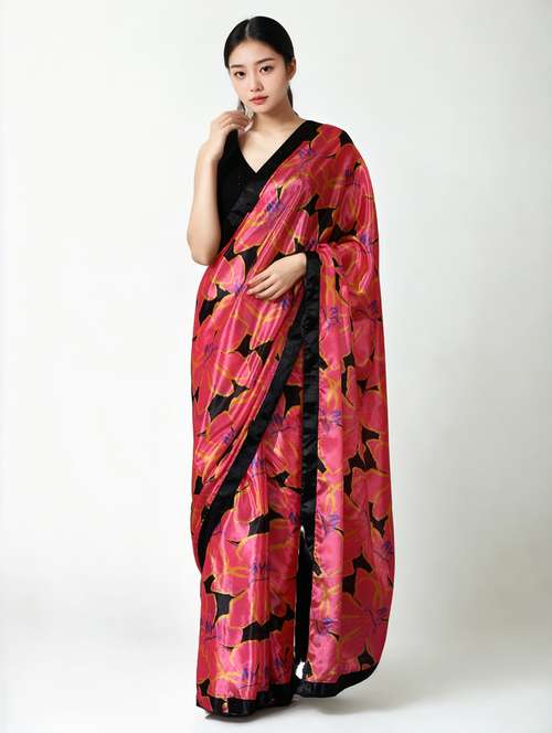 women printed casual wear saree with blouse - 22076064 -  Standard Image - 0