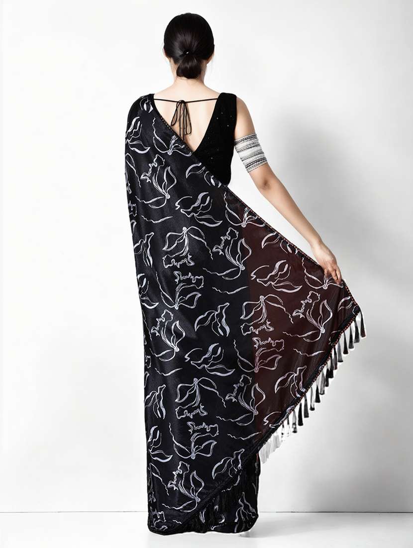 women printed casual wear saree with blouse - 22076080 - Standard Image - 3
