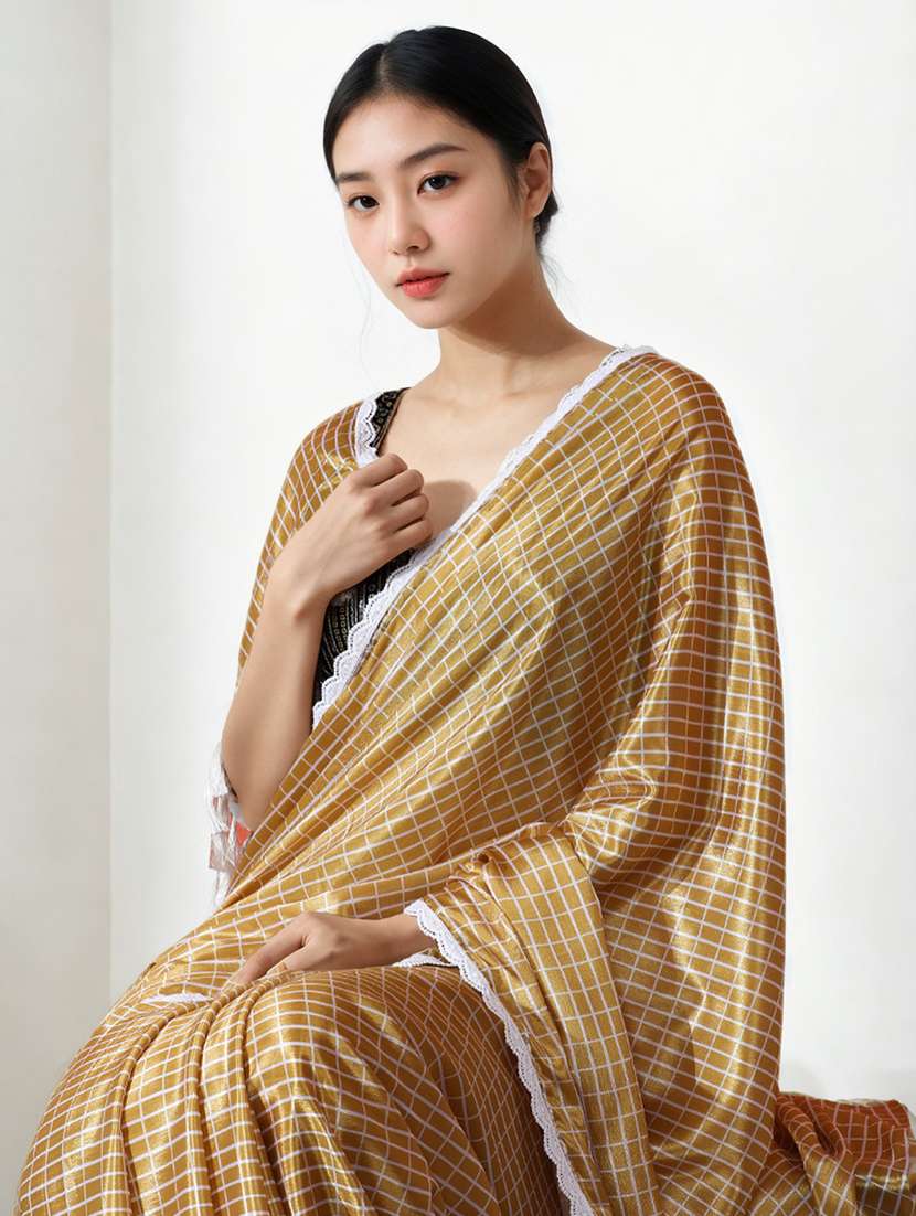 women printed casual wear saree with blouse - 22076104 -  Standard Image - 3