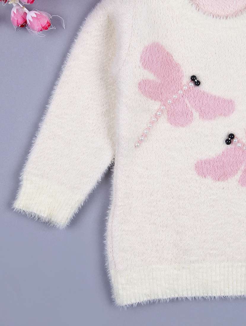 girls self designed long sleeve sweater - 22076108 -  Standard Image - 3