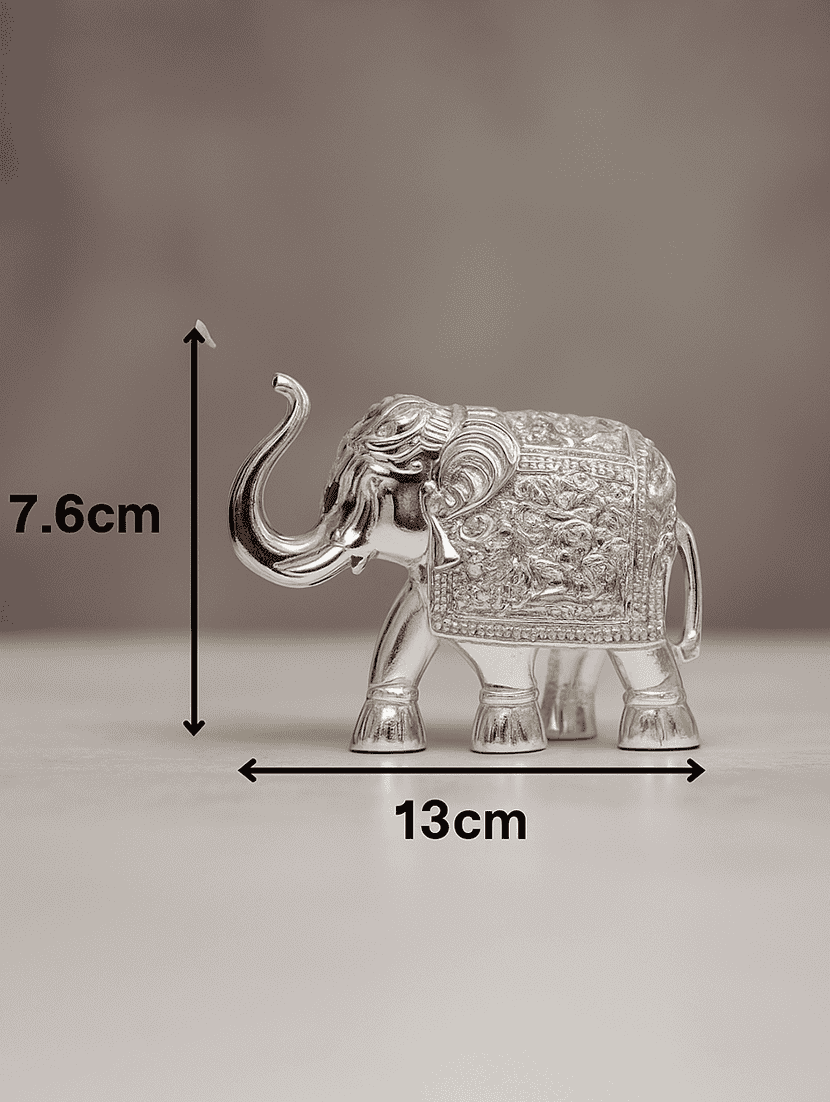 pure silver plated elephant home decor showpiece - 22076127 -  Standard Image - 3