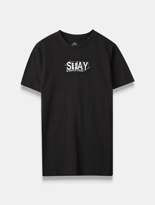 men chest print short sleeve regular fit t-shirt - 22076319 -  Standard Image - 0