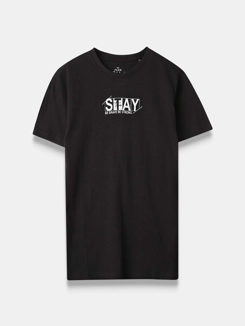 men chest print short sleeve regular fit t-shirt - 22076319 -  Zoom Image - 0