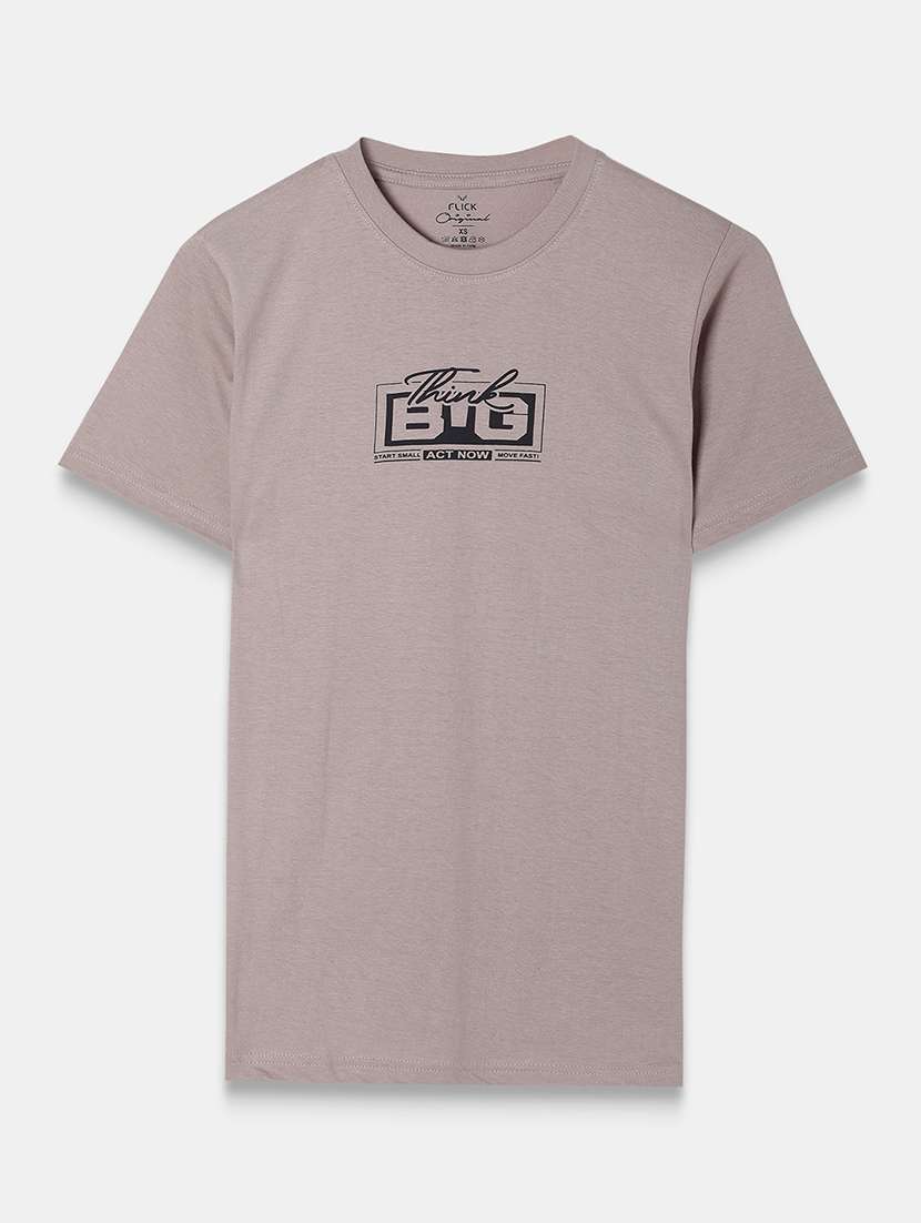 men chest print short sleeve regular fit t-shirt - 22076321 -  Zoom Image - 0
